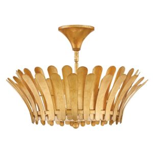 Reina LED Semi-Flush Mount in Distressed Brass by Hinkley