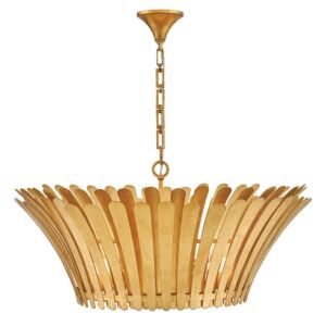 Reina LED Chandelier in Distressed Brass by Hinkley