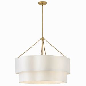 Gwen LED Chandelier in Lacquered Brass by Hinkley