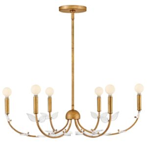 Aliso LED Chandelier in Distressed Brass by Hinkley