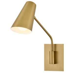 Bray LED Swing Arm Wall Sconce in Lacquered Brass by Hinkley