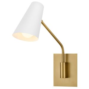 Bray LED Swing Arm Wall Sconce in Lacquered Brass by Hinkley