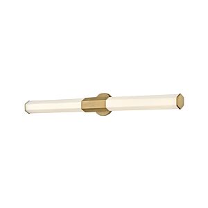 Facet LED Bathroom Vanity Light in Heritage Brass by Hinkley