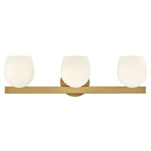 Mae LED Bathroom Vanity Light in Lacquered Brass by Hinkley