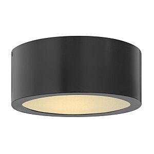 Hinkley Luna Flush Mount Outdoor Ceiling Light In Satin Black