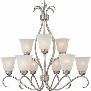 Basix  Chandelier in Satin Nickel by Maxim