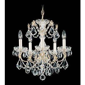 Century Five Light Chandelier in Antique Silver by Schonbek