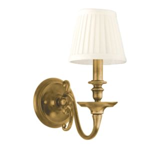 Charleston One Light Wall Sconce in Aged Brass by Hudson Valley