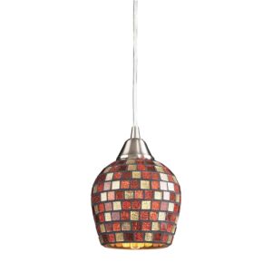 Fusion 1-Light Mini Pendant in Satin Nickel