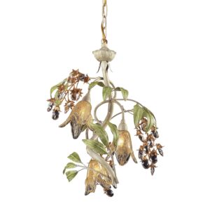 Huarco 3-Light Chandelier in Sage Green