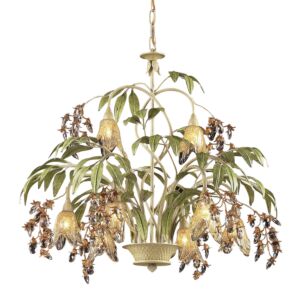 Huarco 8-Light Chandelier in Sage Green