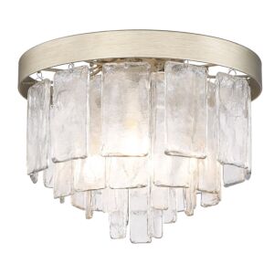 Ciara 3-Light Flush Mount in White Gold