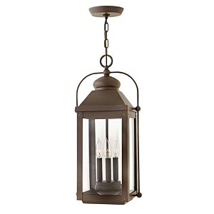 Hinkley Anchorage 3-Light Outdoor Light In Light Oiled Bronze