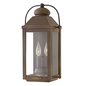 Hinkley Anchorage 2-Light Outdoor Light In Light Oiled Bronze