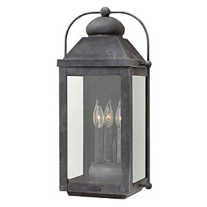 Hinkley Anchorage 3-Light Outdoor Light In Aged Zinc