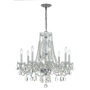 Traditional Crystal Eight Light Chandelier in Polished Chrome by Crystorama