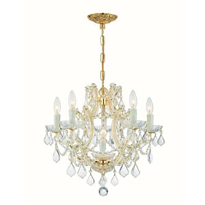 Maria Theresa Six Light Mini Chandelier in Gold by Crystorama