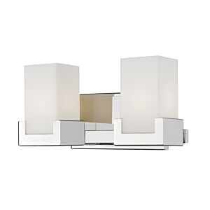 Z-Lite Peak 2-Light Bathroom Vanity Light In Chrome 