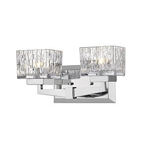 Z-Lite Rubicon 2-Light Bathroom Vanity Light In Chrome