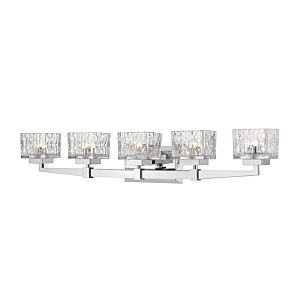 Z-Lite Rubicon 5-Light Bathroom Vanity Light In Chrome