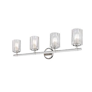 Z-Lite Dover Street 4-Light Bathroom Vanity Light In Polished Nickel