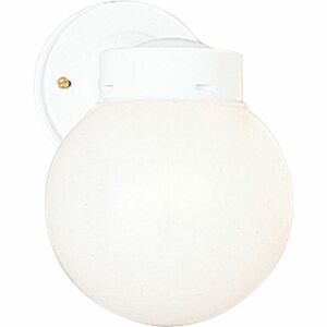 Utility Lantern 1-Light Wall Lantern in White