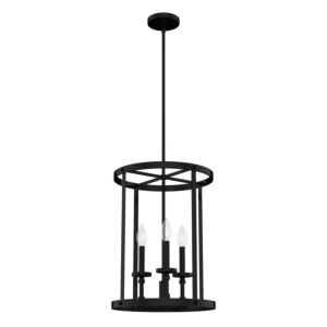 Briargrove 3-Light Foyer Pendant in Matte Black