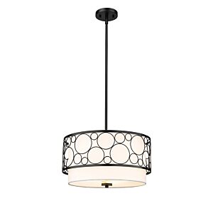 Z-Lite Kendall 3-Light Pendant Light In Matte Black