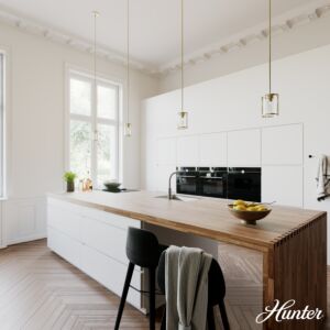 Hunter Astwood 1-Light Mini Pendant in Alturas Gold