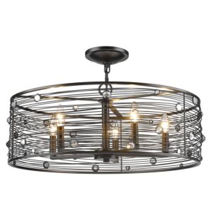 Bijoux 5-Light Chandelier in Brushed Etruscan Bronze