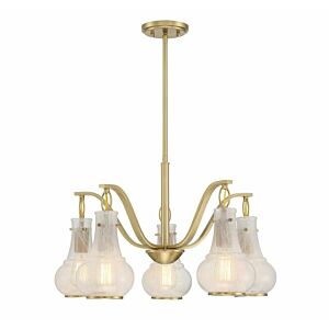 Adams 5-Light Chandelier in Warm Brass