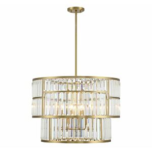 Rohe 5-Light Pendant in Warm Brass