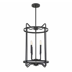 Kent 4-Light Foyer Pendant in Matte Black