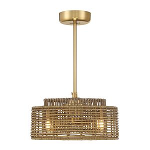 Ferndale Four Light Fan D'Lier in Warm Brass by Savoy House