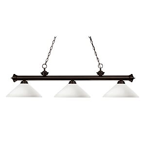 Z-Lite Riviera 3-Light Linear Pendant Light In Bronze