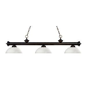 Z-Lite Riviera 3-Light Linear Pendant Light In Bronze