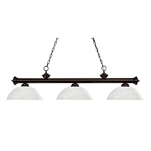 Z-Lite Riviera 3-Light Linear Pendant Light In Bronze