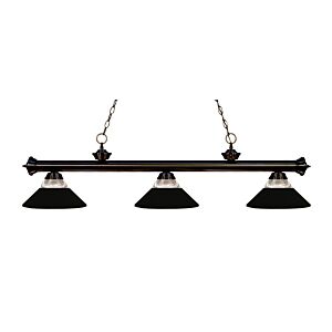 Z-Lite Riviera 3-Light Linear Pendant Light In Bronze