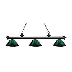 Z-Lite Riviera 3-Light Linear Pendant Light In Matte Black