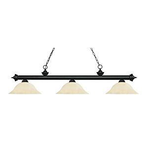 Z-Lite Riviera 3-Light Linear Pendant Light In Matte Black