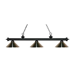 Z-Lite Riviera 3-Light Linear Pendant Light In Matte Black