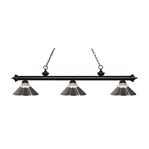 Z-Lite Riviera 3-Light Linear Pendant Light In Matte Black