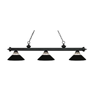 Z-Lite Riviera 3-Light Linear Pendant Light In Matte Black