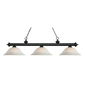 Z-Lite Riviera 3-Light Linear Pendant Light In Matte Black