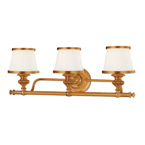  Milton Bathroom Vanity Light in Flemish Brass