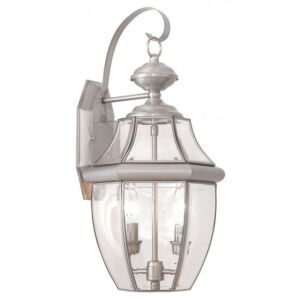 Monterey 2-Light Outdoor Wall Lantern in Brushed Nickel