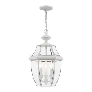 Monterey 3-Light Outdoor Pendant in White