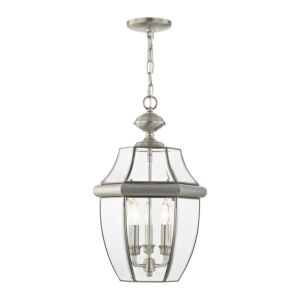 Monterey 3-Light Outdoor Pendant in Brushed Nickel