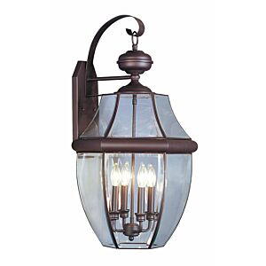 Monterey 4-Light Outdoor Wall Lantern in Bronze