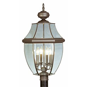 Monterey 4-Light Outdoor Post Lantern in Bronze